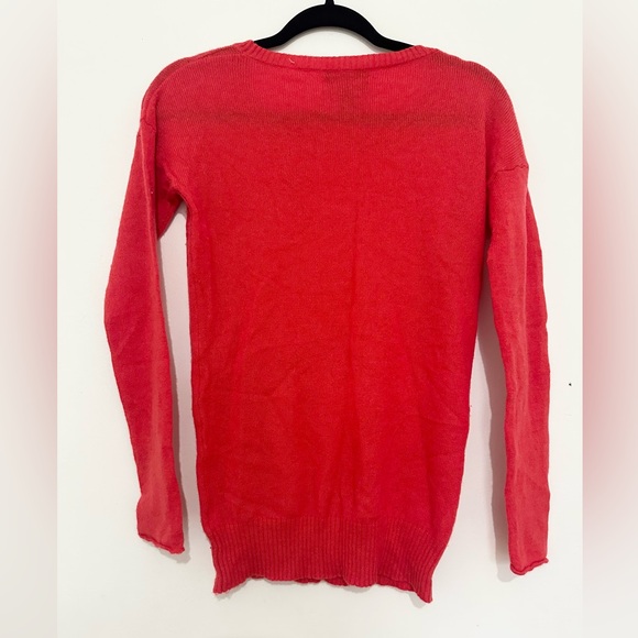 Saffron coral cashmere sweater size medium pullover crewneck - Picture 3 of 3